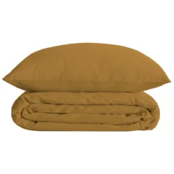 PARURE UNI PERCALE OCRE 260X240CM