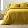 PARURE 260X240CM GAZE COTON UNI 57 FILS ANGELIA JAUNE