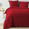 PARURE 240X220CM MICROFIBRE UNIE CLEO ROUGE