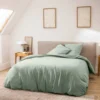 PARURE 240X220CM UNIS 60 FILS MELINE SAUGE