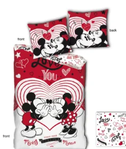 PARURE 140X200CM MICKEY MINNIE COEUR