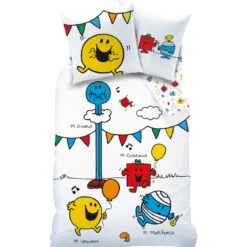 PARURE 140X200CM MONSIEUR ET MADAME HAPPYTIME