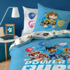 PARURE 140X200CM PAT PATROUILLE MIGHTY MOVIE POWER