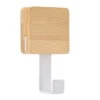 PATERE CROCHET SIMPLE BASE BAMBOU BLANC