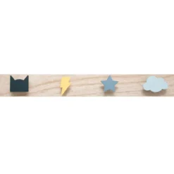 PATERE BOIS 4 CROCHETS COULEUR
