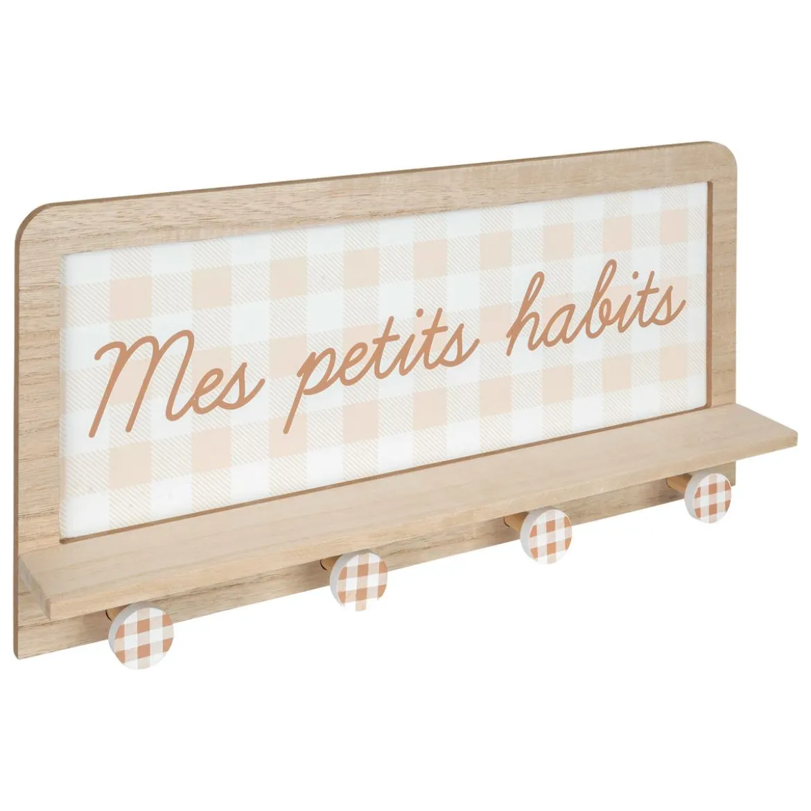 PATERE BOIS 4 CROCHETS FERME