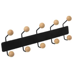 PATERE BOULE BOIS MURAL 10 TETES