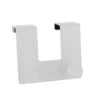 PATERE METAL 2 CROCHETS PORTE BLANC