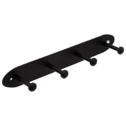 PATERE METAL 4 TETES NOIR