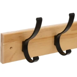PATERE MURALE 4 TETES BOIS ET METAL