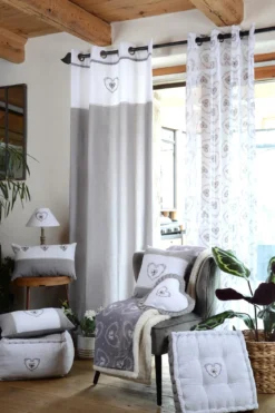 PAULINE VOILE 135X260 GRIS
