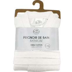 PEIGNOIR DE BAIN WAFFLE BLANC TAILLE L XL