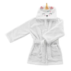 PEIGNOIR ENFANT FLANELLE UNIE BRODEE ETOILINE