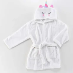 PEIGNOIR ENFANT FLANELLE UNIE BRODEE ZOELIE
