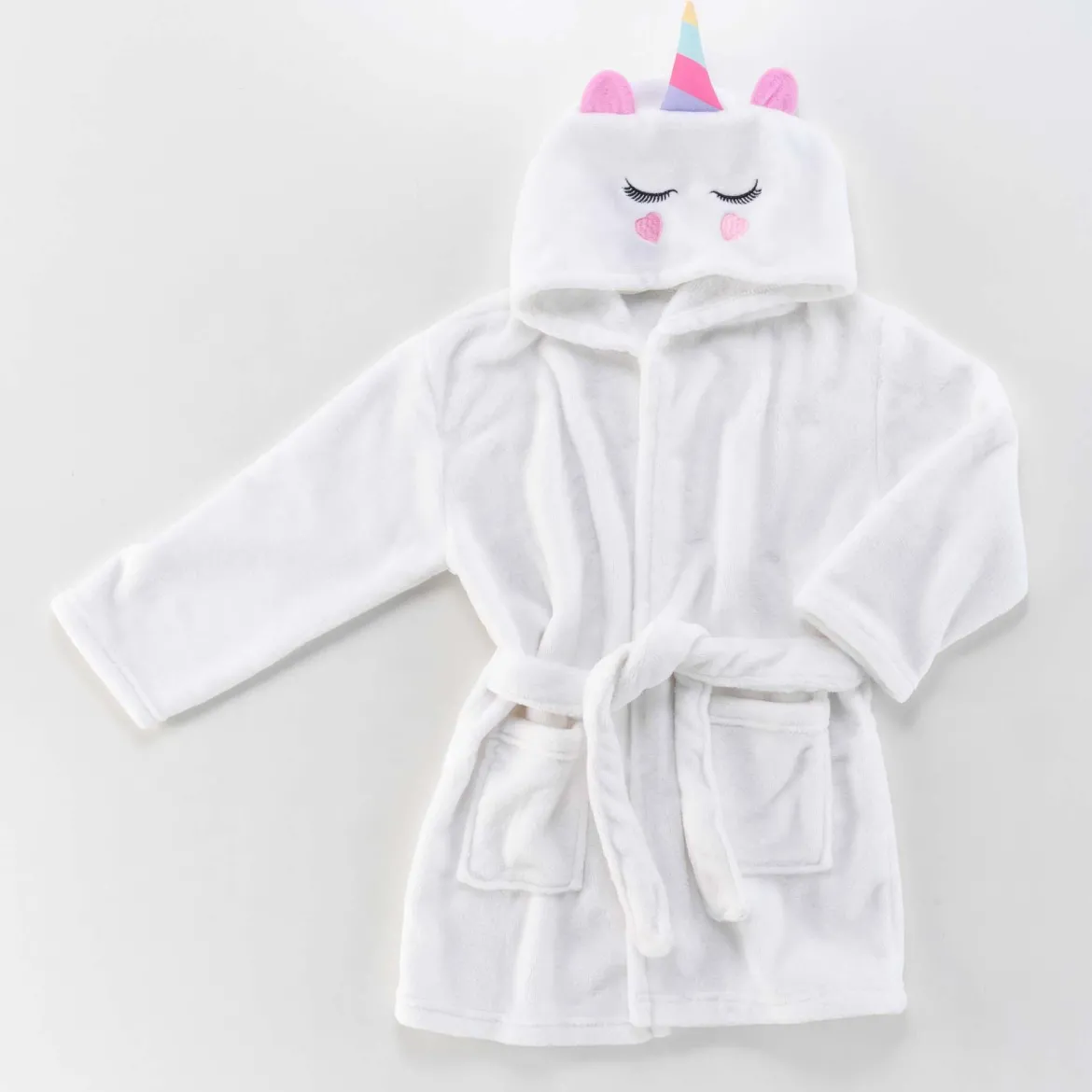 PEIGNOIR ENFANT FLANELLE UNIE BRODEE ZOELIE