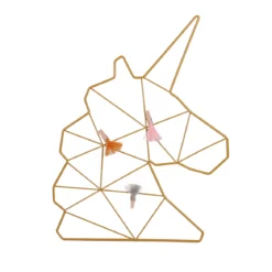 PELE MELE FILAIRE DORE LICORNE H.39CM
