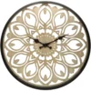 PENDULE METAL BOIS AJOURE D.40CM