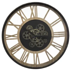 PENDULE METAL BOIS D.57CM