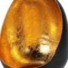 PHOTOPHORE METAL FORME OVAL 8X10.5CM NOIR DORE