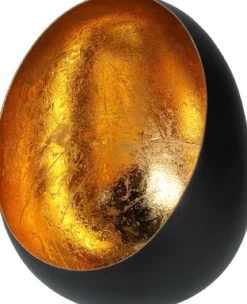 PHOTOPHORE METAL FORME OVAL 10.5X13.5CM NOIR DORE