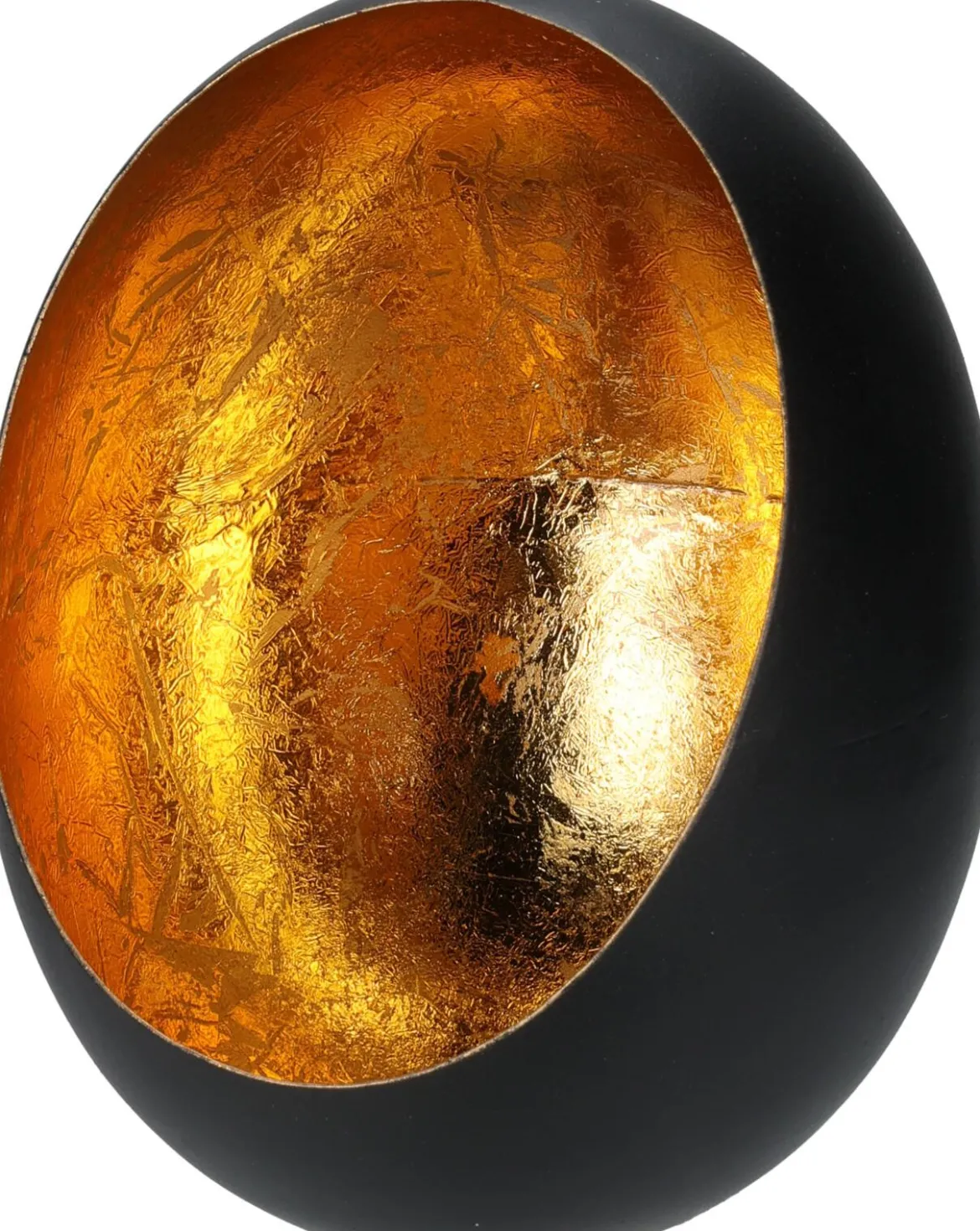 PHOTOPHORE METAL FORME OVAL 13X16.5CM NOIR DORE