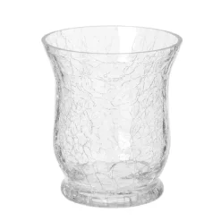 PHOTOPHORE VERRE CRAQUELE EVASE H.9CM