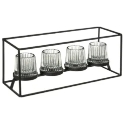 PHOTOPHORE X4 VERRE FANTAISIE L.35CM
