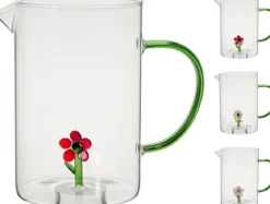 PICHET VERRE INTERIEUR DECORE FLEUR 1.6L