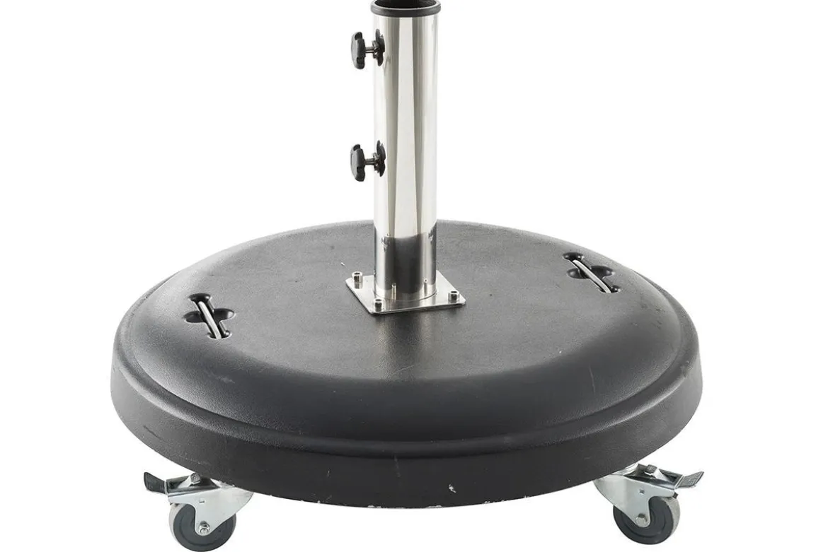 PIED PARASOL BETON 50KG AVEC ROUES