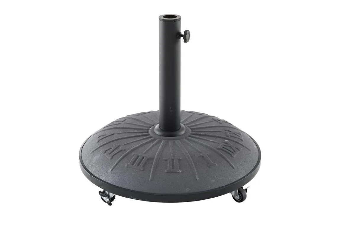 PIED PARASOL KOLYMO 25KG GRIS AVEC ROUES