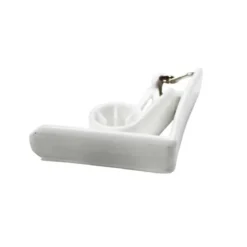 4 PINCES 6X5.3 CM PLASTIQUE BLANCHE