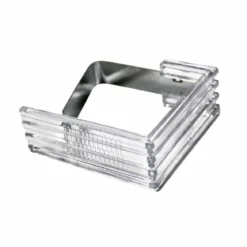 4 PINCES 4.6X4.3 CM PLASTIQUE METAL TRANSPARENT