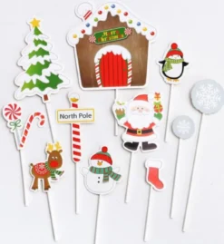 PIQUE BUCHE EN PAPIER NOEL X22 PIECES