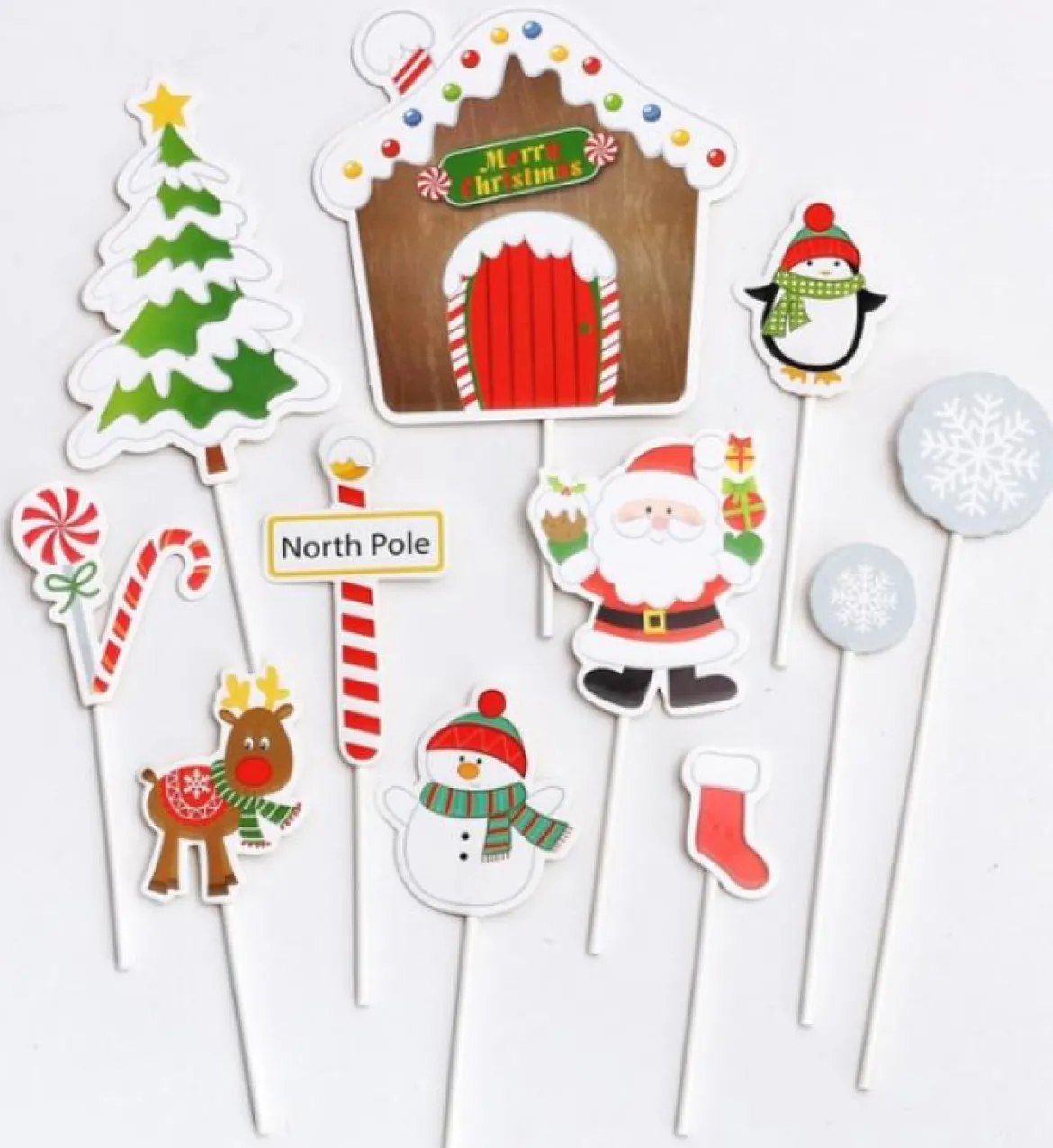 PIQUE BUCHE EN PAPIER NOEL X22 PIECES