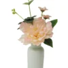 PIVOINE VASE CERAMIQUE BLANC H.28CM BLANC ET ROSE