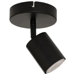 PLAFONNIER APPLIQUE METAL VICO NOIR D.10CM