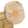 PLAFONNIER APPLIQUE VERRE PILIA AMBRE D.10CM