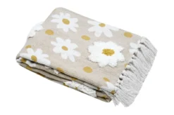 PLAID CAMILLE NATUREL 125X150CM