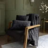 PLAID COTELE SENSATION LAPIN 150X200CM ANTHRACITE