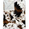 PLAID EFFET PEAU BETE VACHE 120X150CM