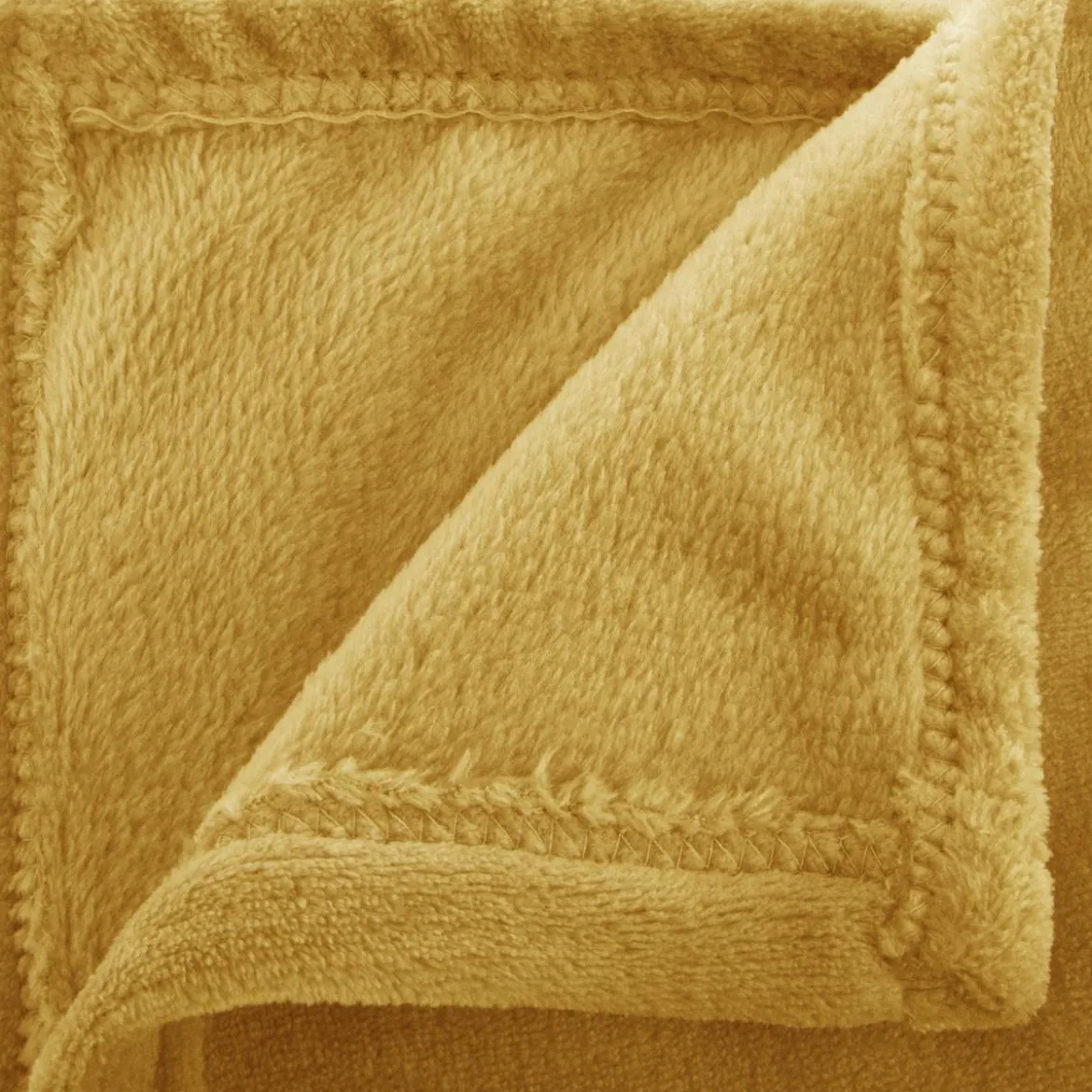 PLAID FLANEL UNI OCRE 130X180CM
