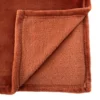 PLAID FLANEL UNI TERRACOTTA 180X230CM