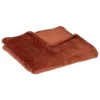 PLAID FLANEL UNI TERRACOTTA 125X150CM