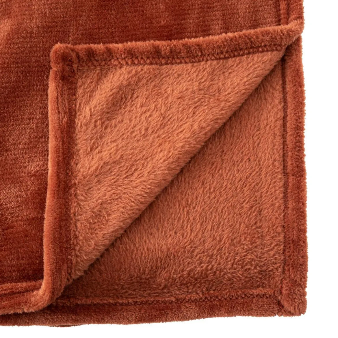 PLAID FLANEL UNI TERRACOTTA 125X150CM
