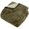 PLAID FLANELLE SHERPA LYNO KAKI 130X170CM
