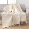 PLAID FRANGES 125X150CM COTON JACQUARD DORELINE