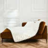 PLAID 180X220CM IMITATION BOUDOIR NATUREL