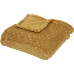 PLAID FLANELLE OYA OCRE 75X100CM