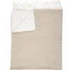 PLAIDS FRANGES EFFET LAINE BEIGE