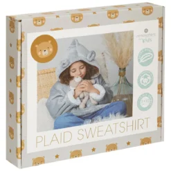 PLAID SWEAT CAPUCHE OURS